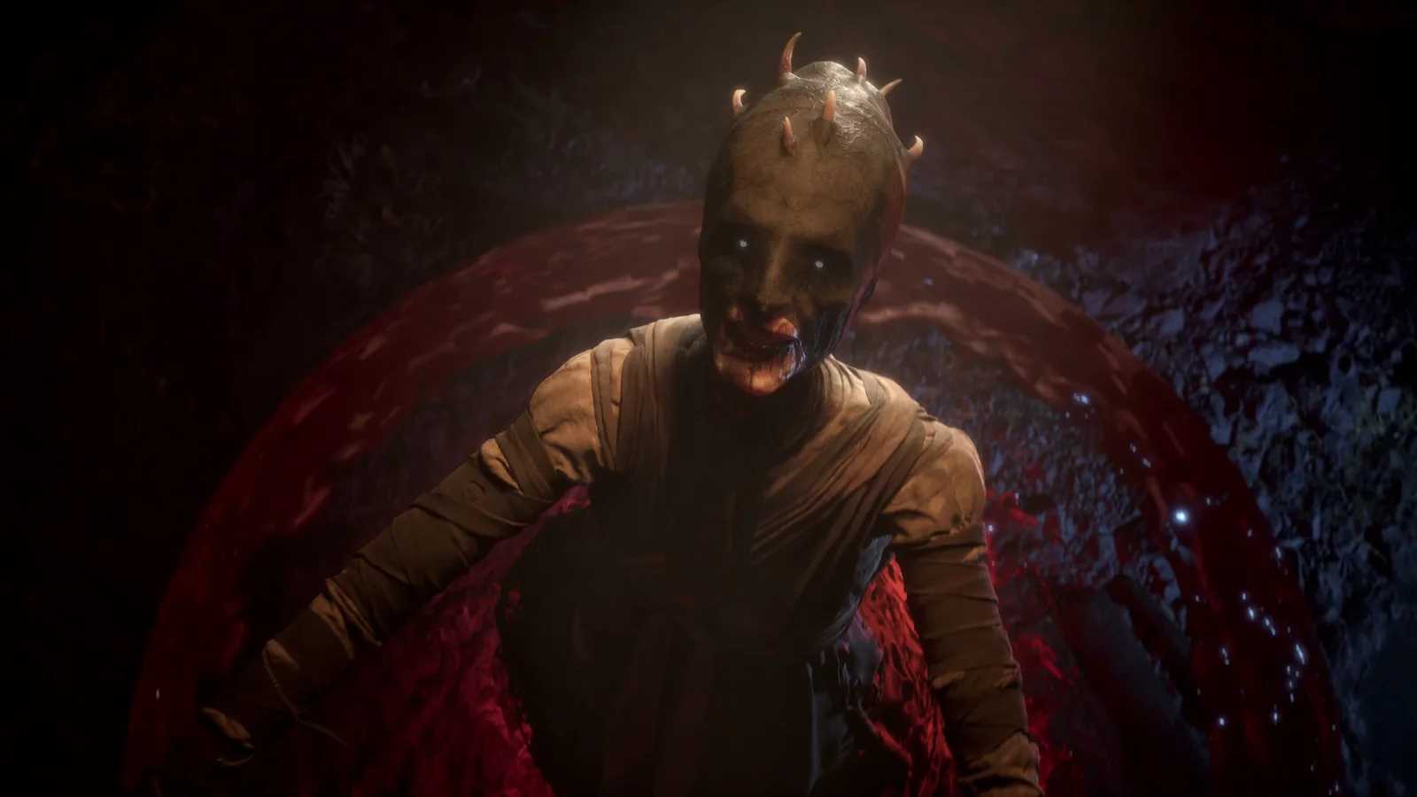 Xanthe emerges before a circular flow of blood